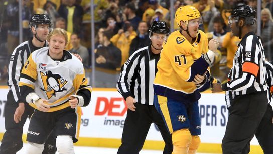 Ludvig 'sticks up for our guys,' brings edge in OT loss to Predators taken in Nashville, Tenn. (Penguins)